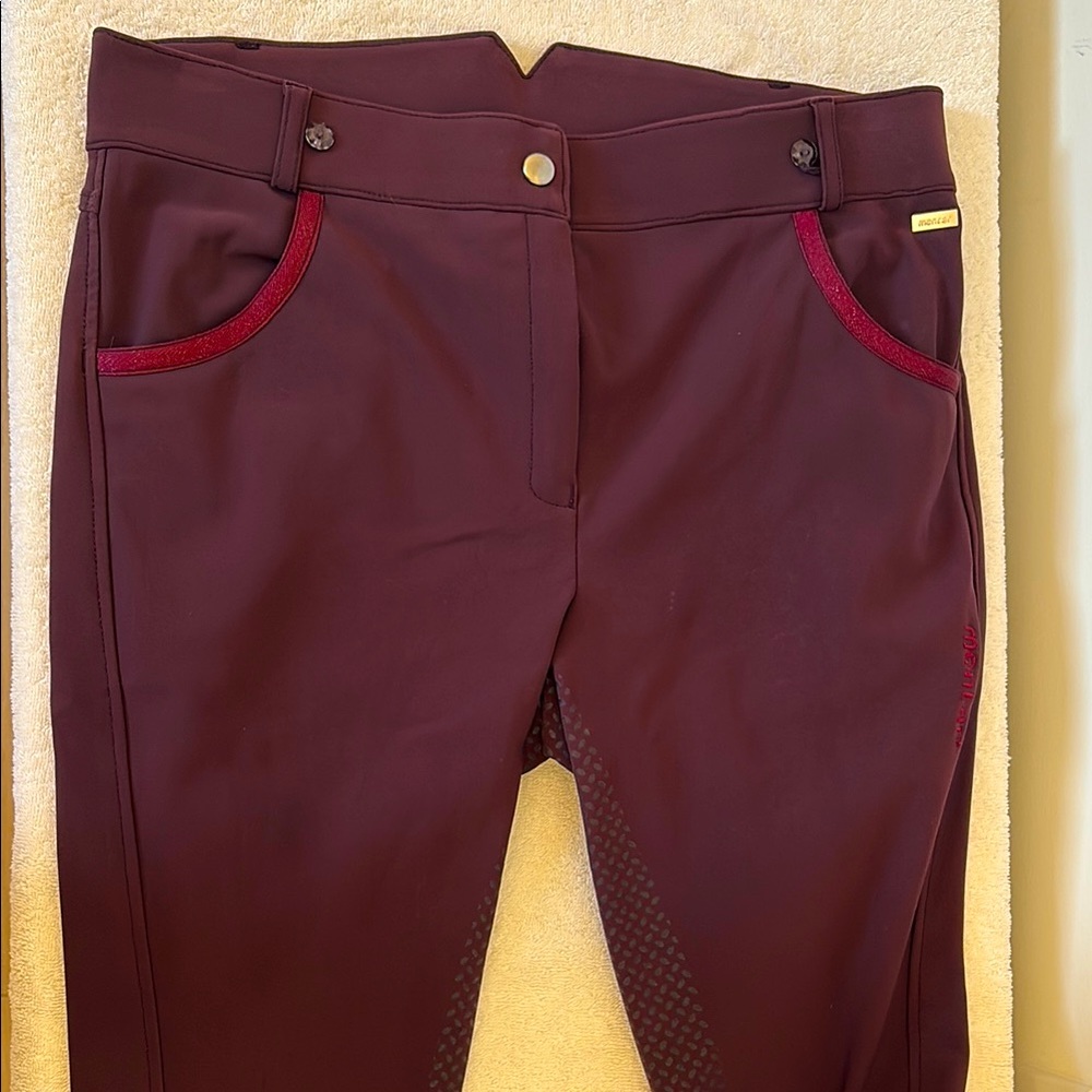Montar Full Seat Breeches in Burgundy 30R